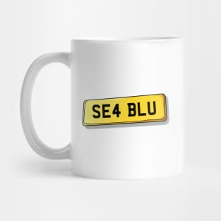 SE4 BLU Lewisham Number Plate Mug